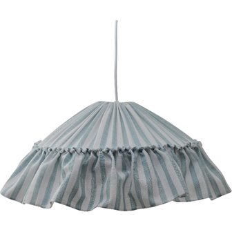 Lampa wisząca abażurowa retro miętowa w pasy Costa
